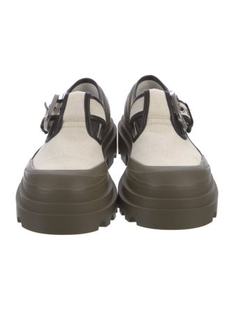 Bottega Veneta Canvas Colorblock Pattern Slingback Sandals