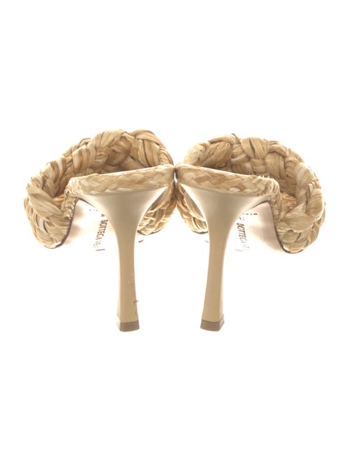 Bottega Veneta Intrecciato Weave Straw Slides