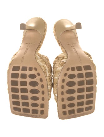 Bottega Veneta Intrecciato Weave Straw Slides
