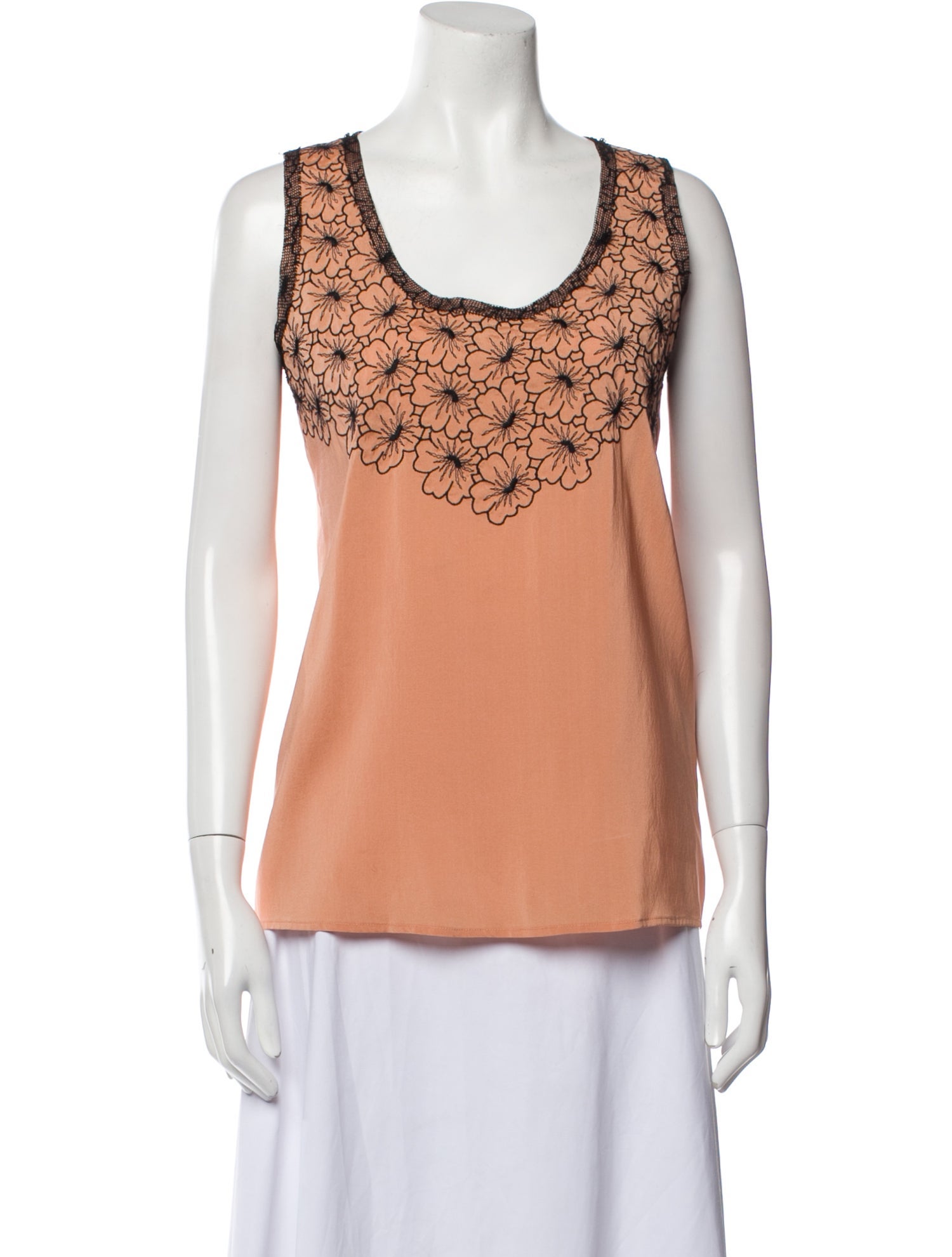 Bottega Veneta Silk Scoop Neck Top