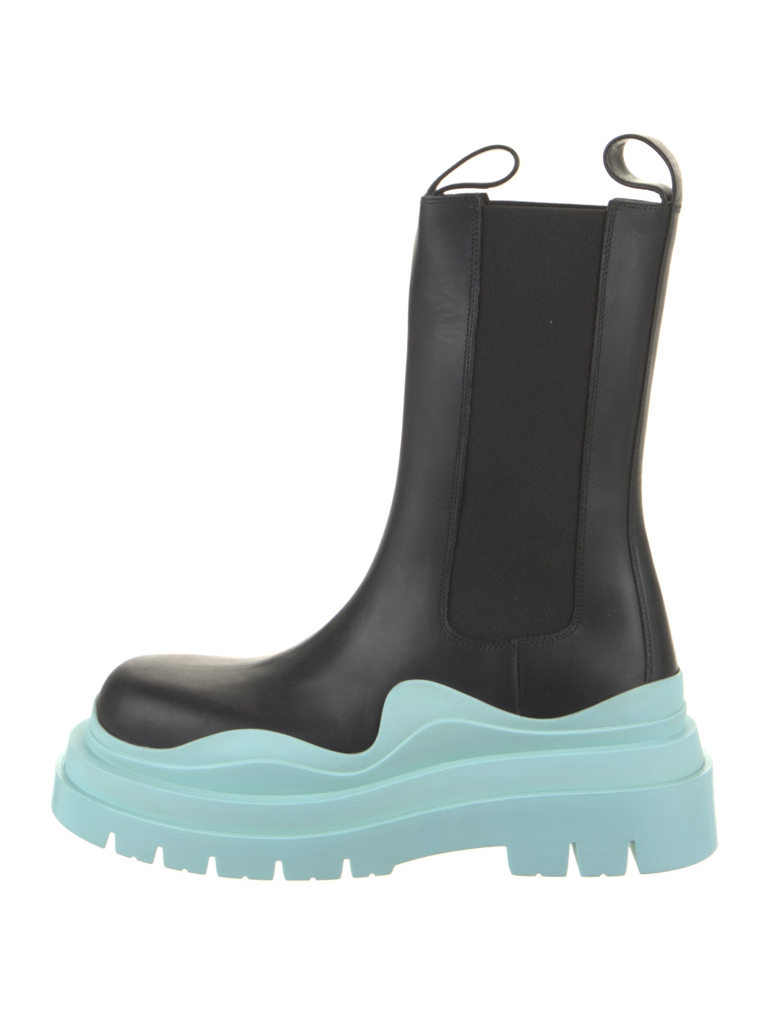 Bottega Veneta Leather Colorblock Pattern Chelsea Boots