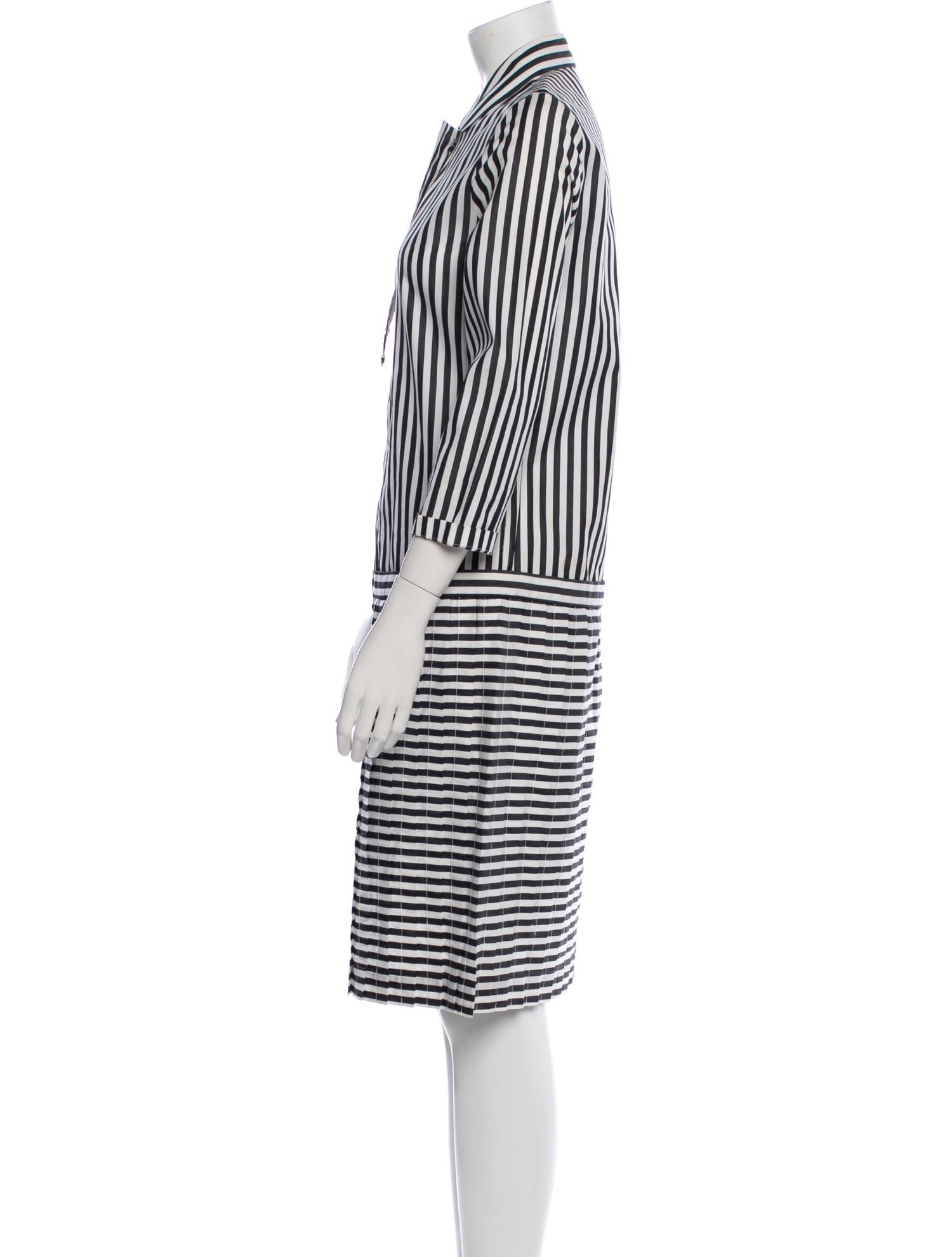 Bottega Veneta Striped Knee-Length Dress