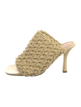 Bottega Veneta Intrecciato Weave Leather Slides