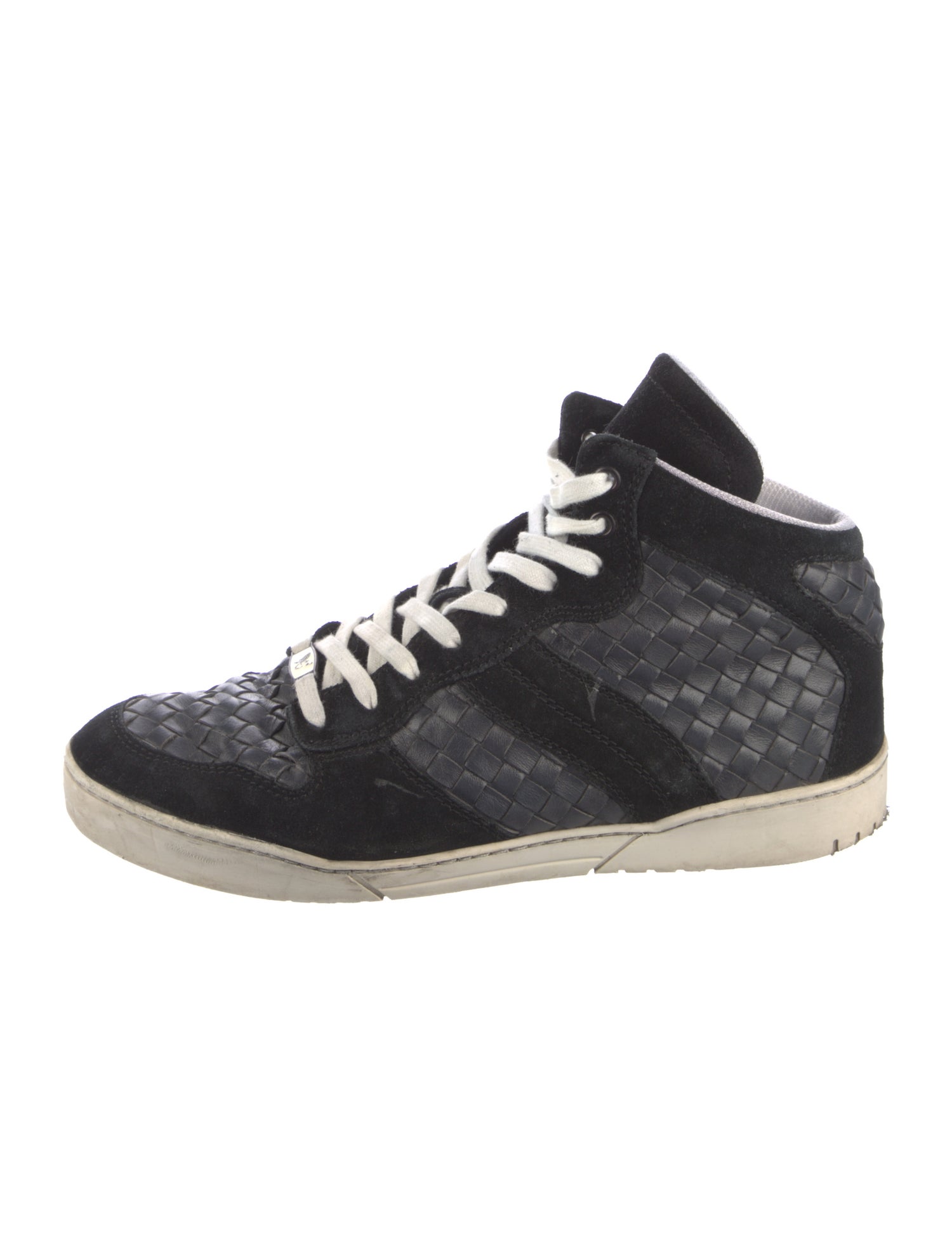 Bottega Veneta Leather Leather Trim Embellishment Wedge Sneakers
