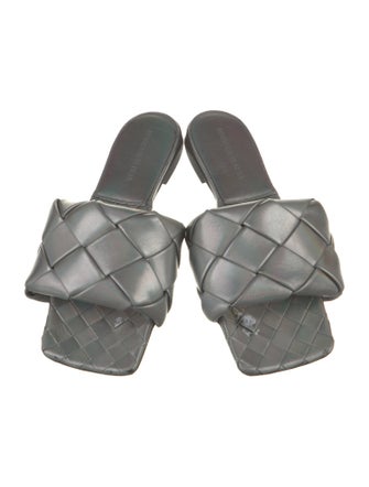 Bottega Veneta Intrecciato Weave Leather Slides