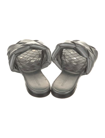 Bottega Veneta Intrecciato Weave Leather Slides