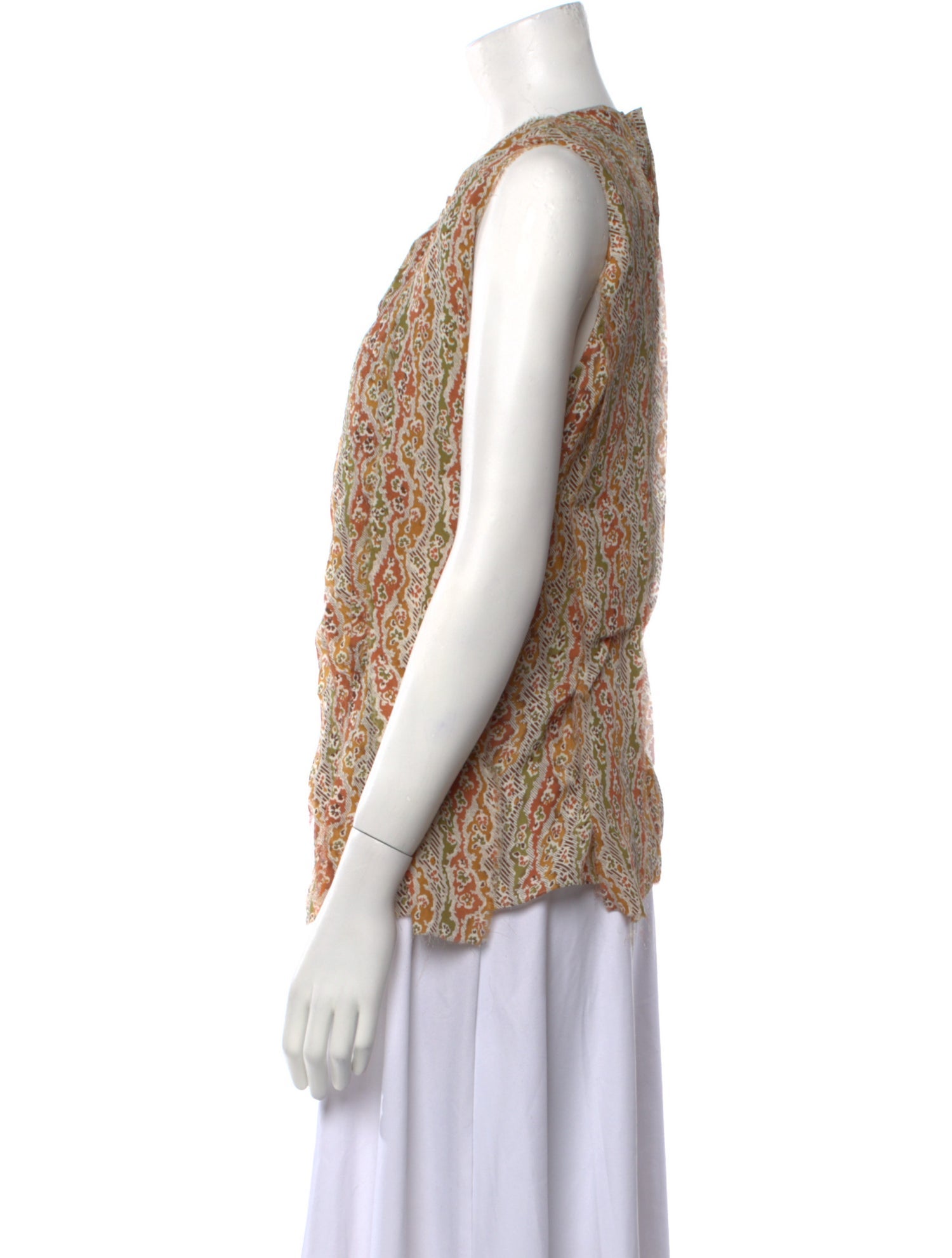 Bottega Veneta Printed V-Neck Blouse