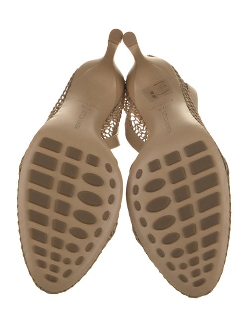 Bottega Veneta Leather Chain-Link Accents Slingback Sandals