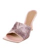 Bottega Veneta Leather Crystal Embellishments Slides