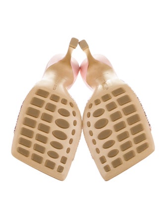 Bottega Veneta Leather Crystal Embellishments Slides