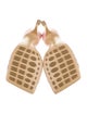 Bottega Veneta Leather Crystal Embellishments Slides
