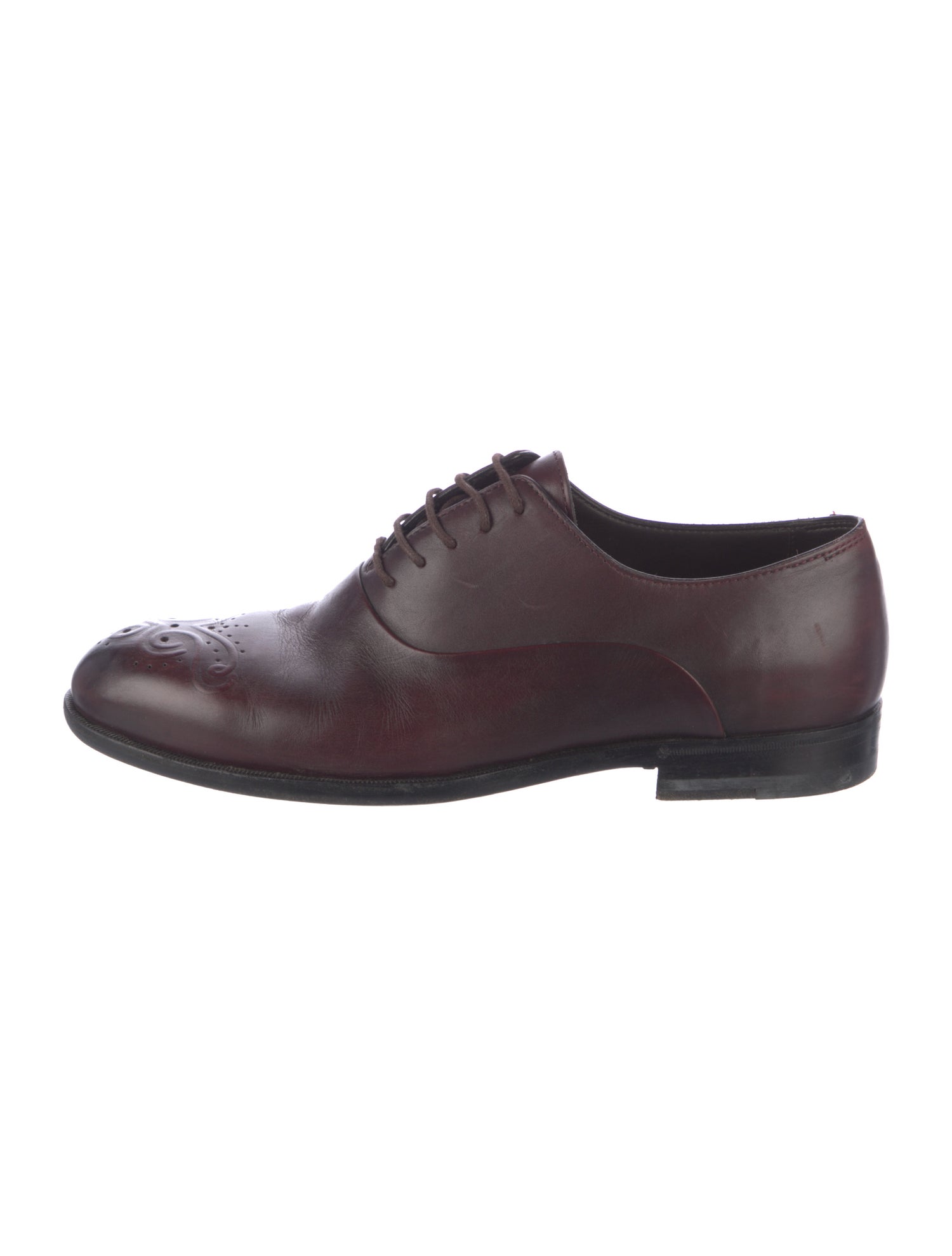 Bottega Veneta Leather Lasercut Accents Oxfords