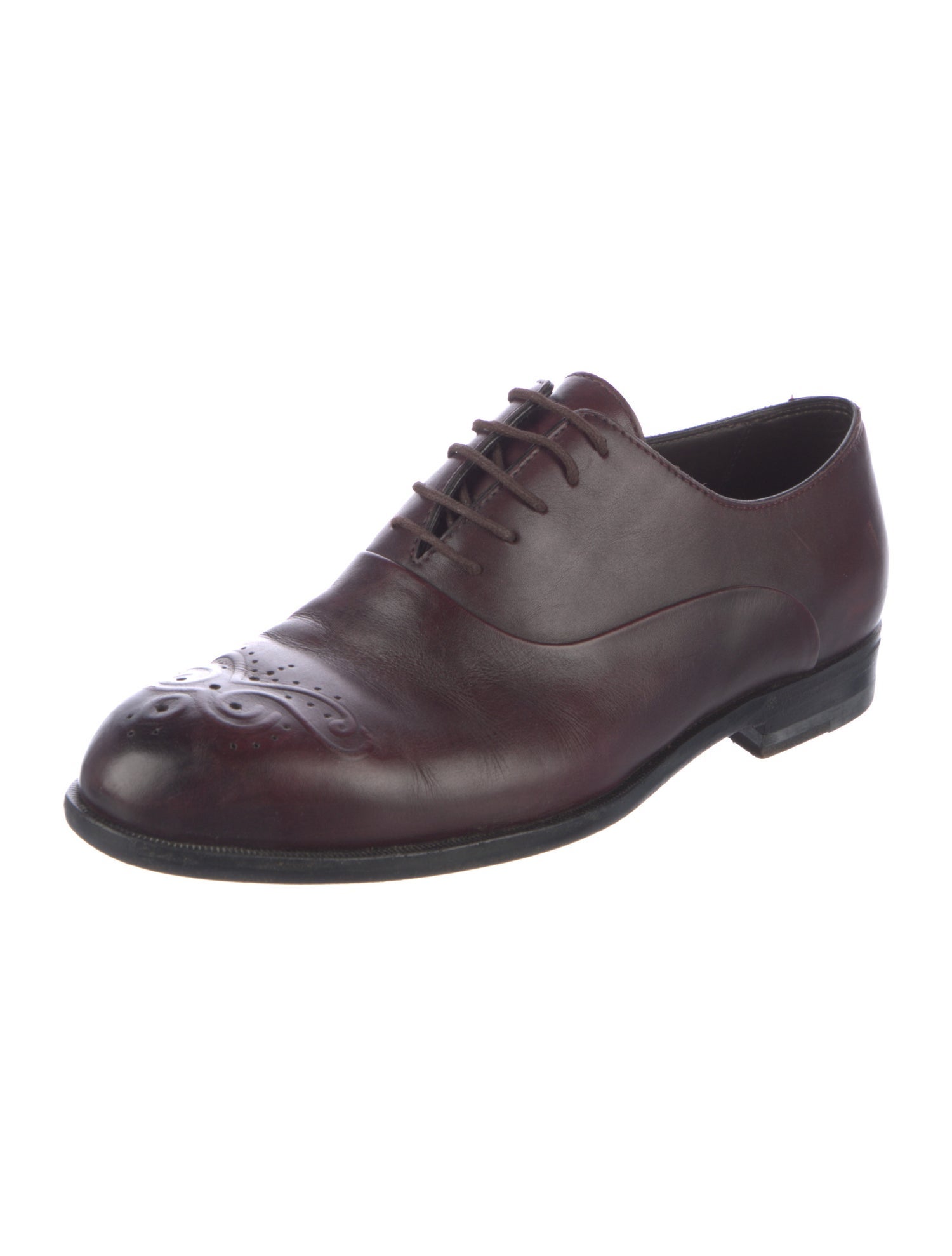 Bottega Veneta Leather Lasercut Accents Oxfords
