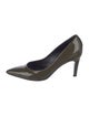 Bottega Veneta Intrecciato Weave Patent Leather Pumps