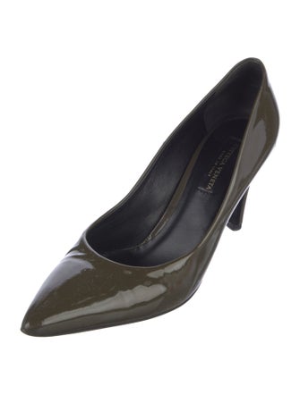 Bottega Veneta Intrecciato Weave Patent Leather Pumps