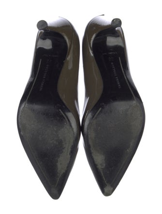 Bottega Veneta Intrecciato Weave Patent Leather Pumps