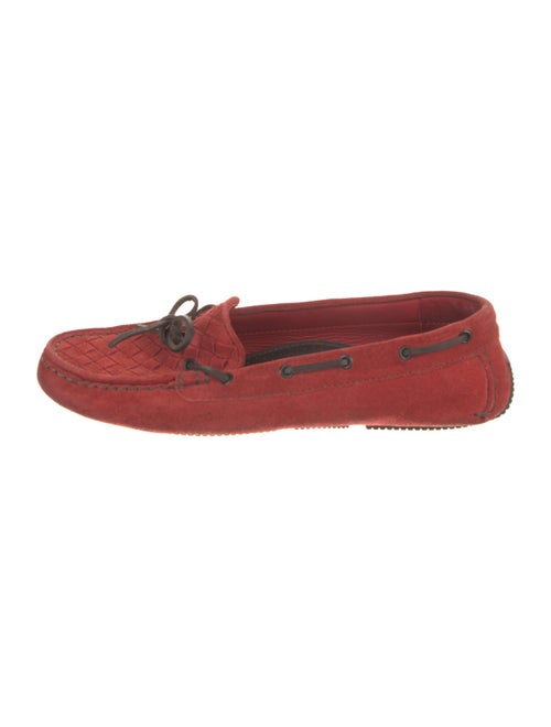 Bottega Veneta Intrecciato Weave Suede Moccasins