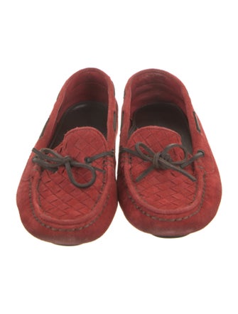 Bottega Veneta Intrecciato Weave Suede Moccasins