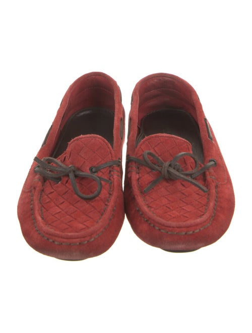 Bottega Veneta Intrecciato Weave Suede Moccasins
