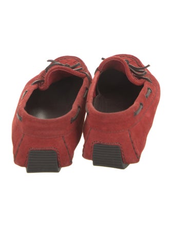 Bottega Veneta Intrecciato Weave Suede Moccasins