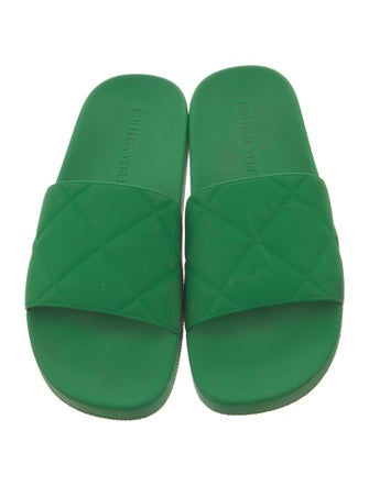 Bottega Veneta Intrecciato Weave Rubber Slides