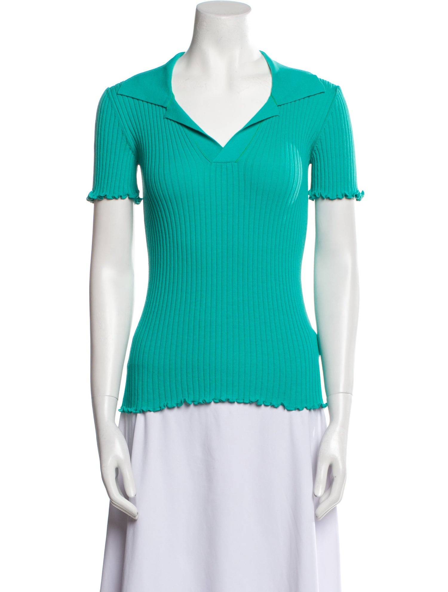 Bottega Veneta V-Neck Short Sleeve Polo