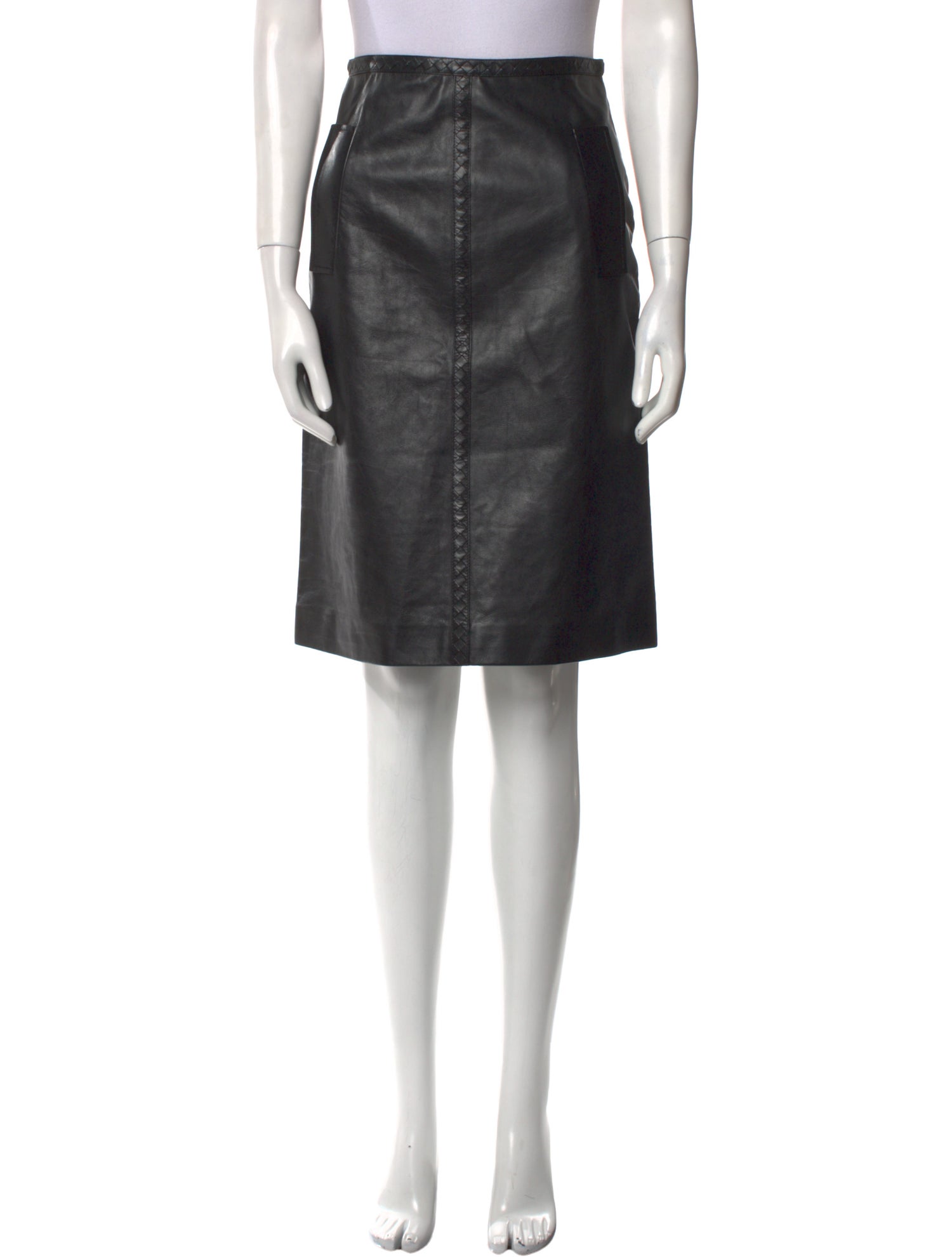 Bottega Veneta Leather Knee-Length Skirt