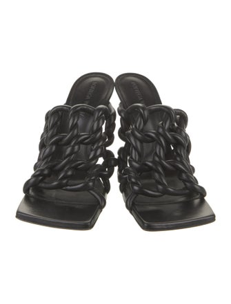 Bottega Veneta Leather Floral Print Slides