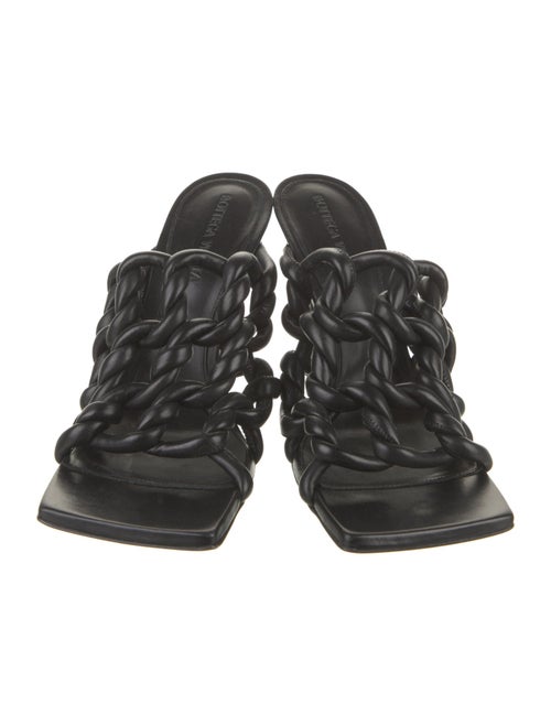 Bottega Veneta Leather Floral Print Slides