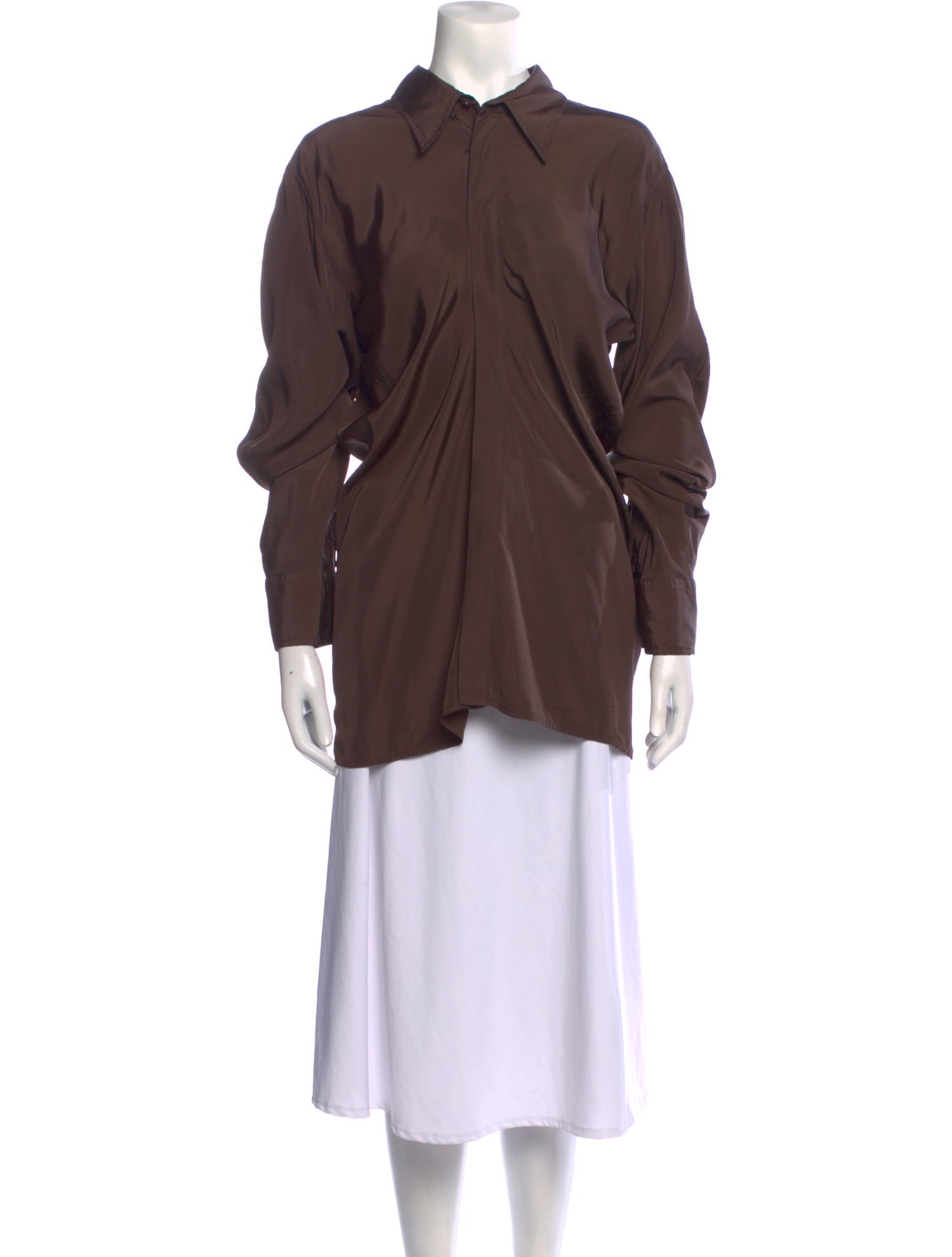 Bottega Veneta Long Sleeve Button-Up Top