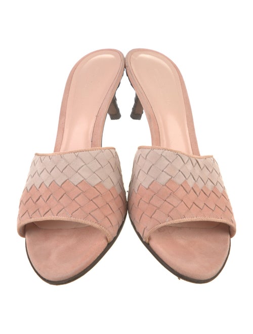 Bottega Veneta Intrecciato Weave Suede Slides