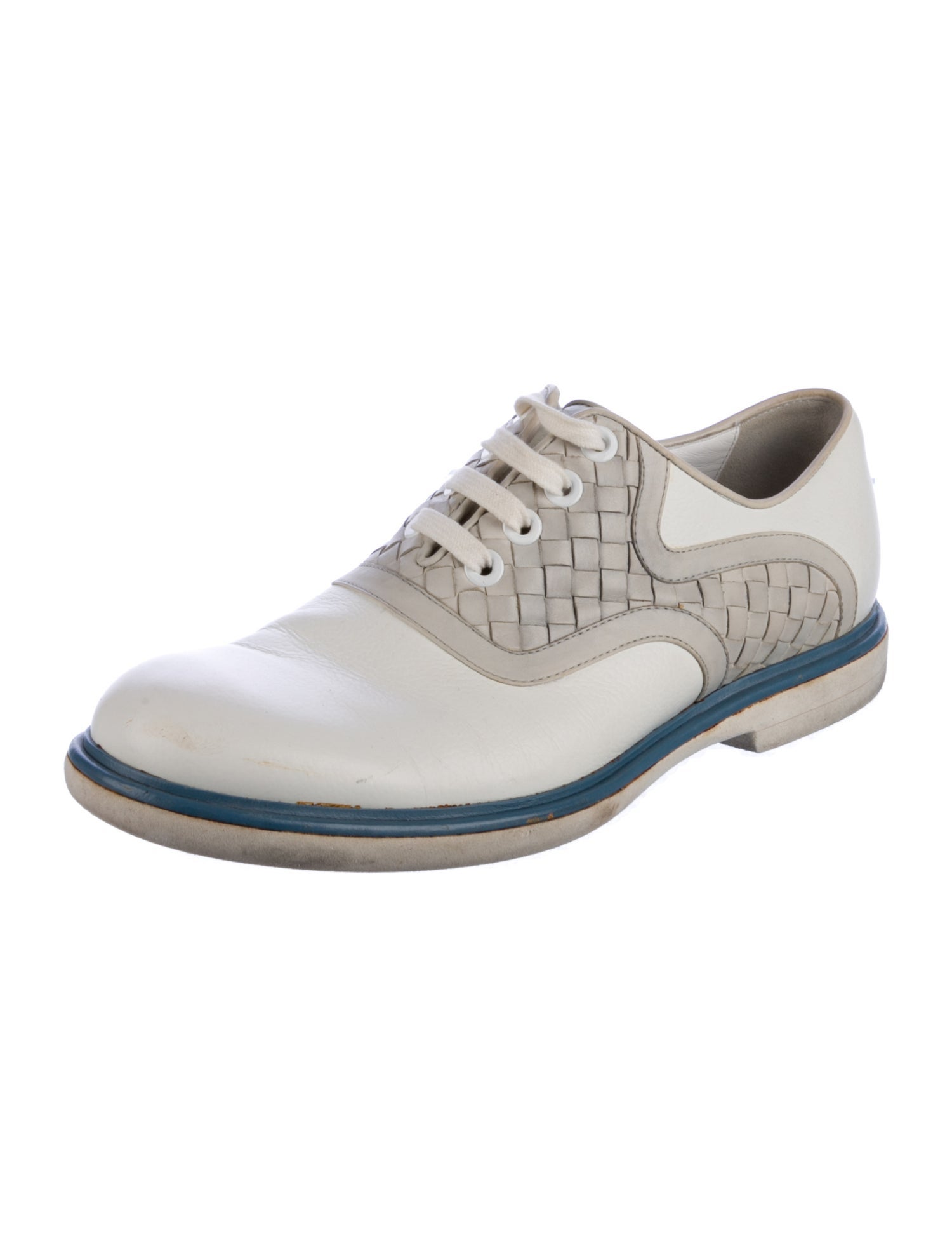 Bottega Veneta Vintage Intrecciato Weave Oxfords