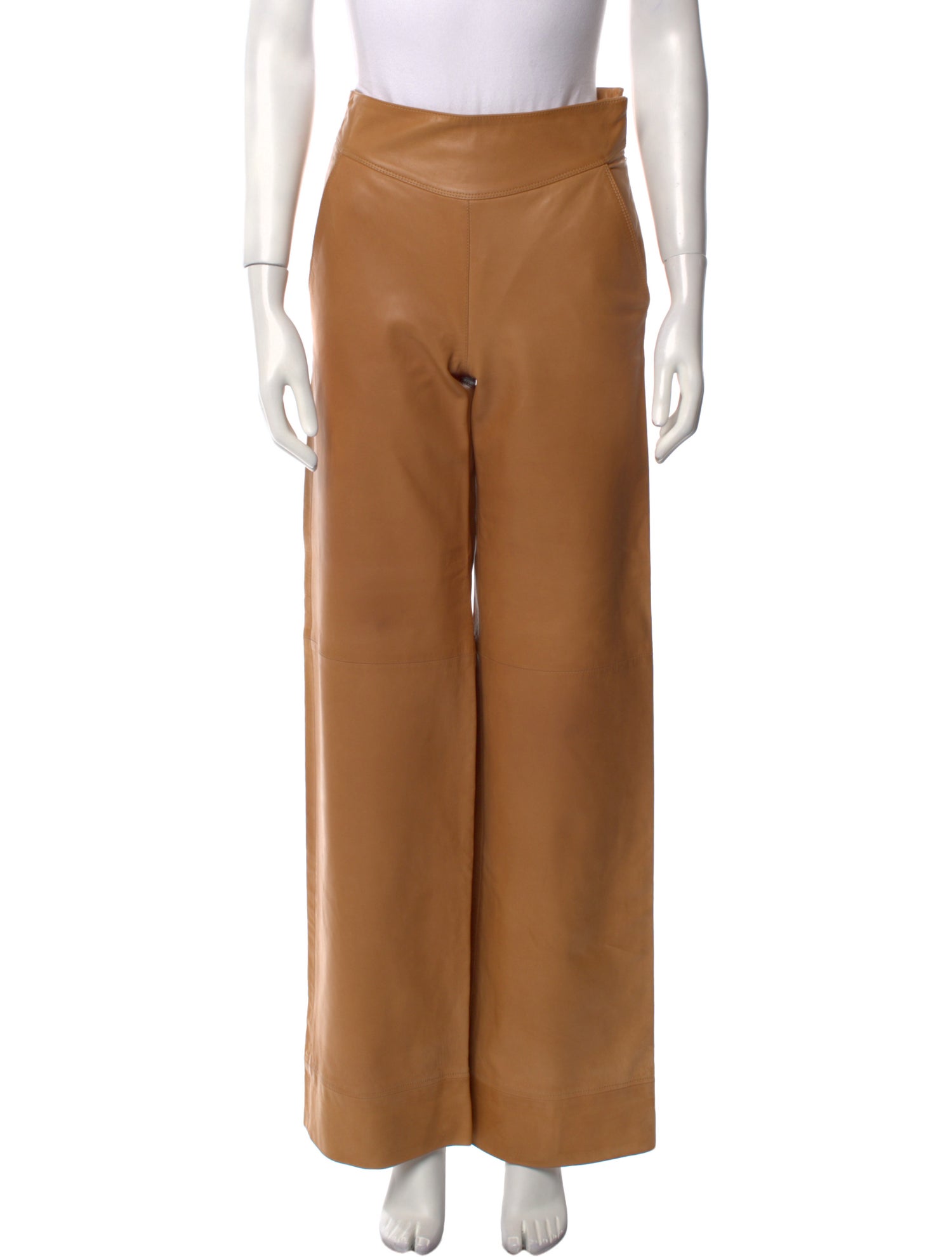 Bottega Veneta Leather Wide Leg Pants