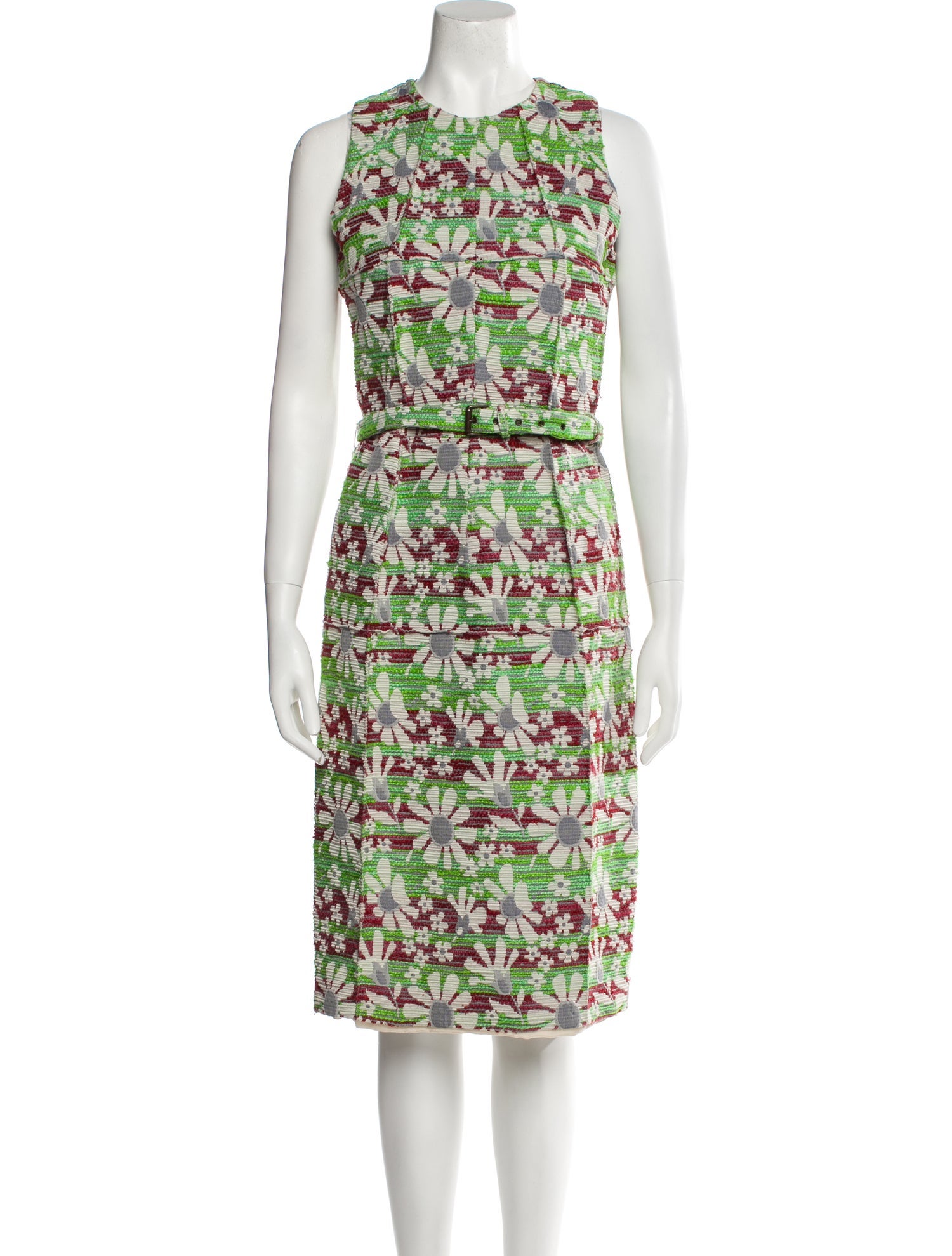 Bottega Veneta Printed Midi Length Dress