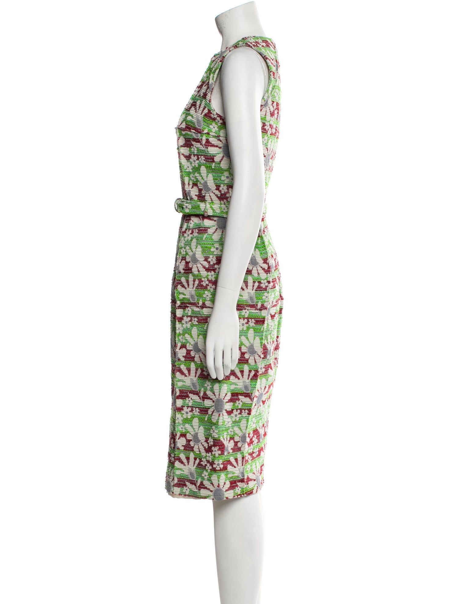 Bottega Veneta Printed Midi Length Dress