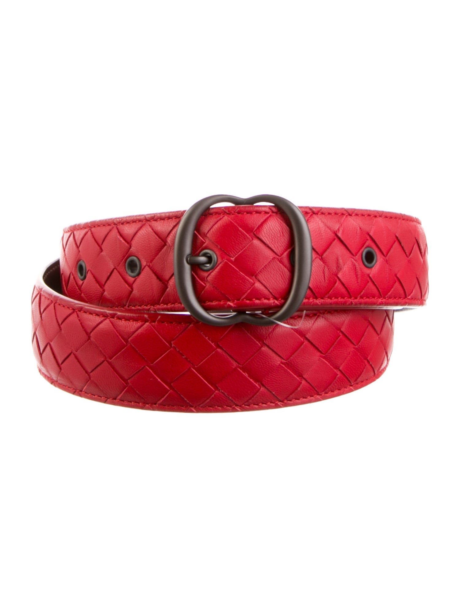 Bottega Veneta Intrecciato Weave Leather Belt