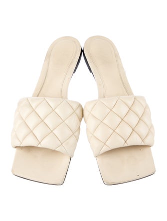 Bottega Veneta Padded Quilted Pattern Slides