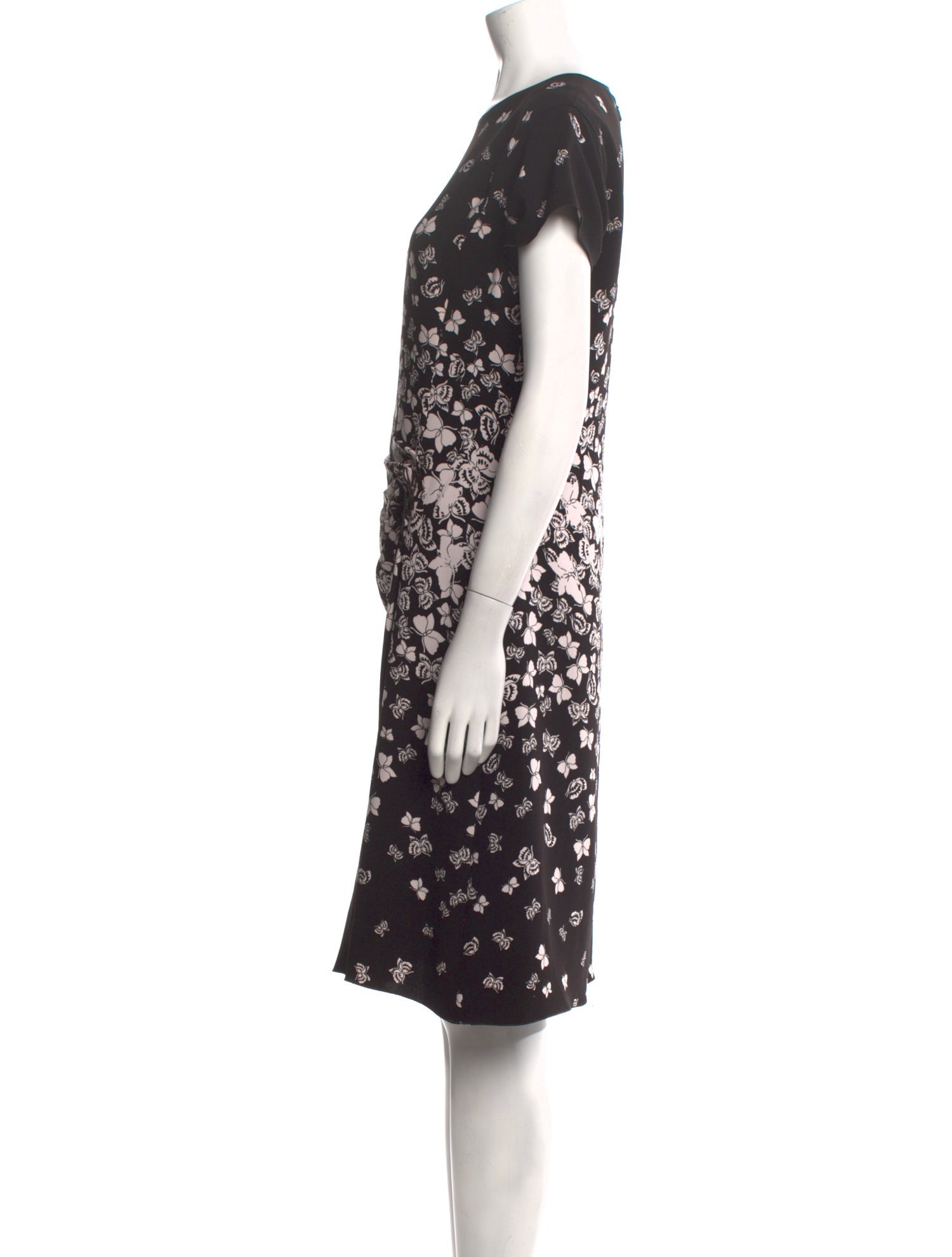 Bottega Veneta Floral Print Knee-Length Dress
