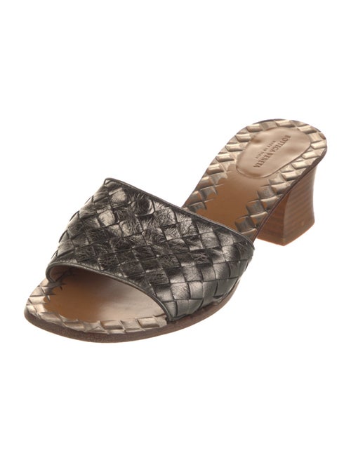 Bottega Veneta Intrecciato Weave Leather Slides