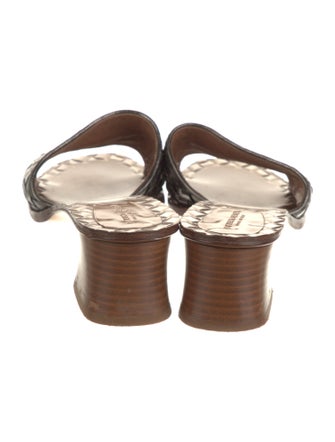 Bottega Veneta Intrecciato Weave Leather Slides