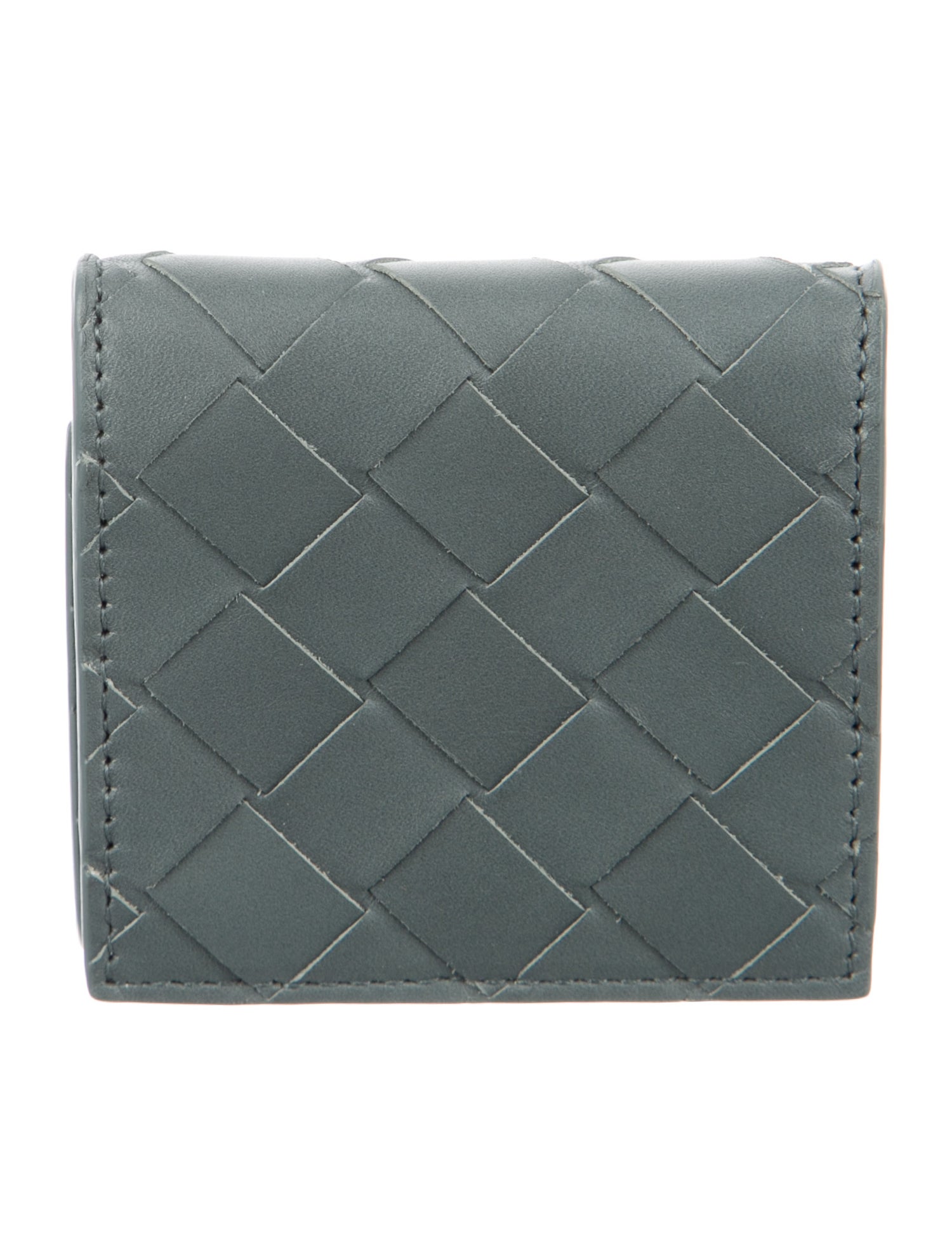 Bottega Veneta Intrecciato Weave Leather Compact Wallet