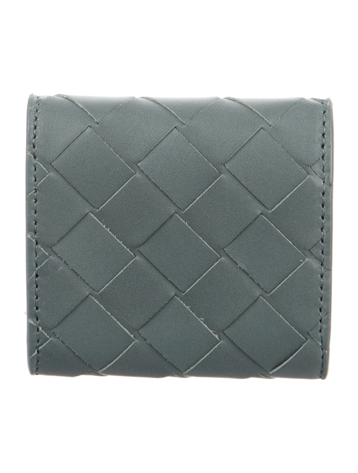 Bottega Veneta Intrecciato Weave Leather Compact Wallet
