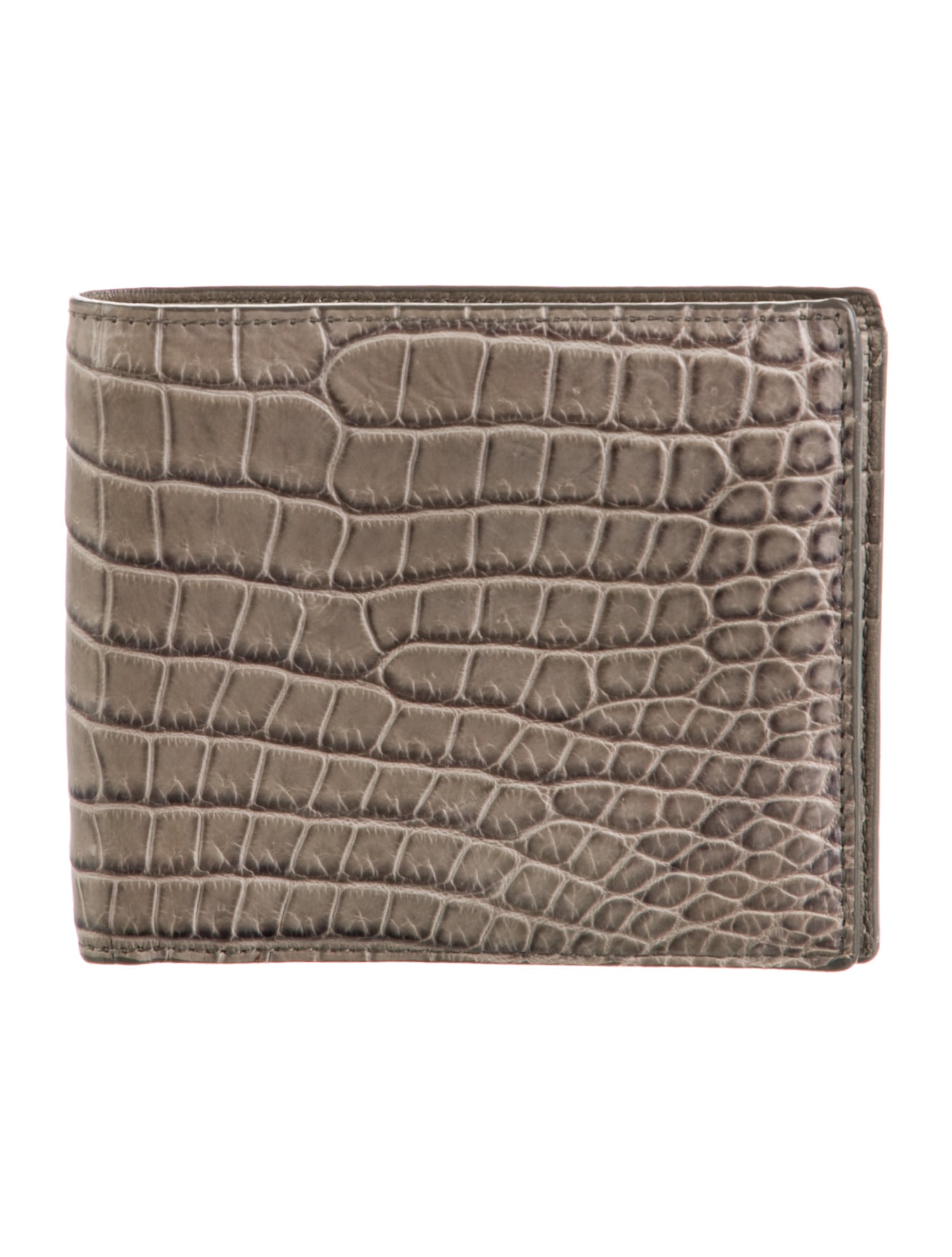Bottega Veneta Vintage Crocodile Bifold Wallet