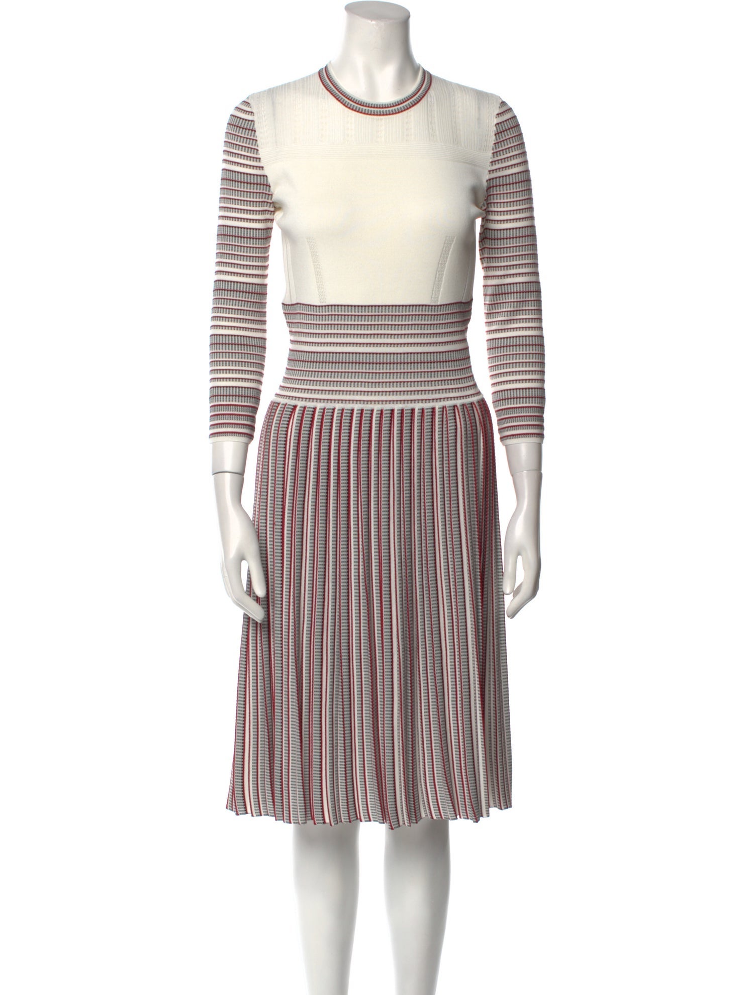 Bottega Veneta Striped Midi Length Dress
