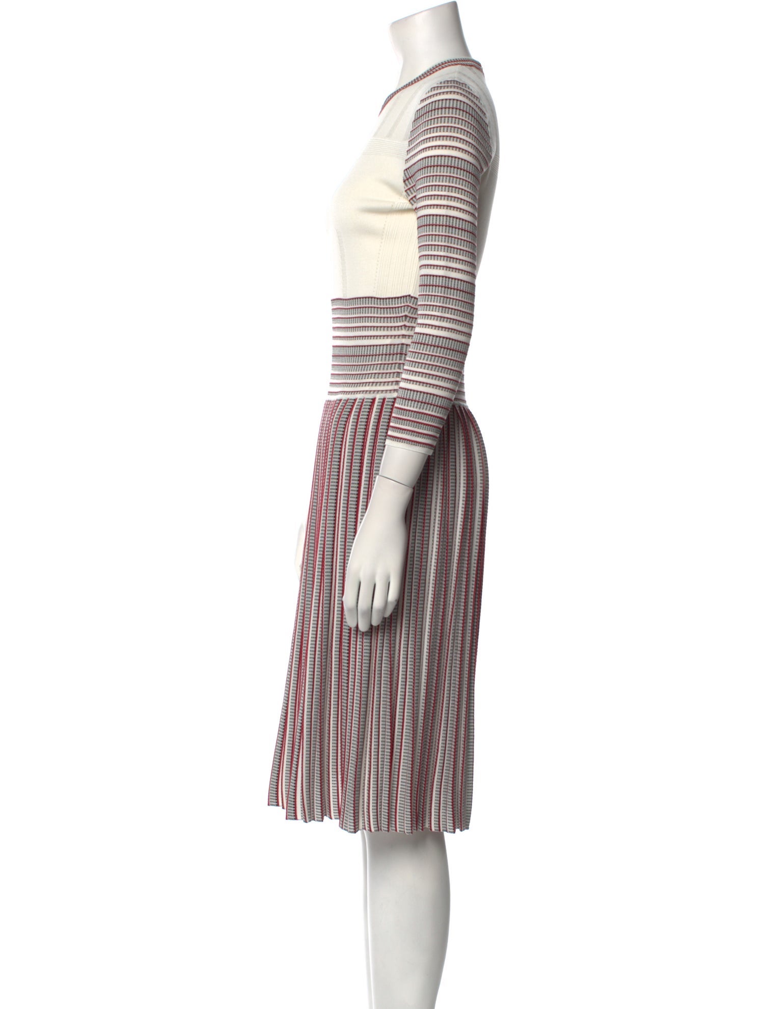 Bottega Veneta Striped Midi Length Dress