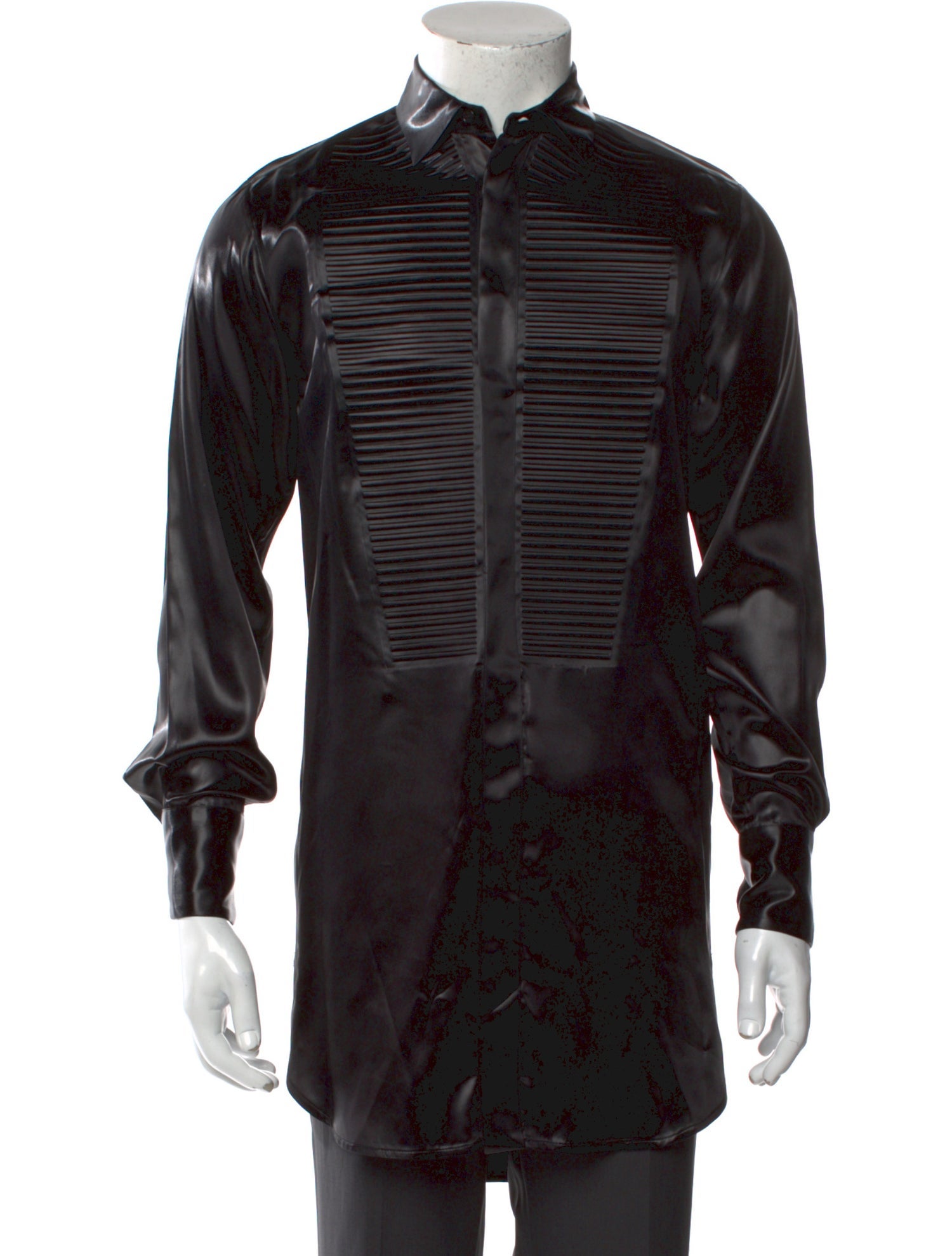 Bottega Veneta Striped Long Sleeve Tuxedo Shirt
