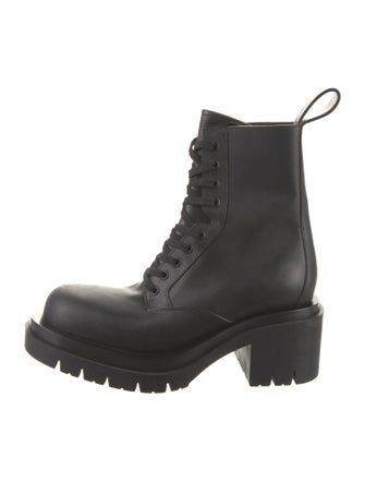 Bottega Veneta Leather Combat Boots