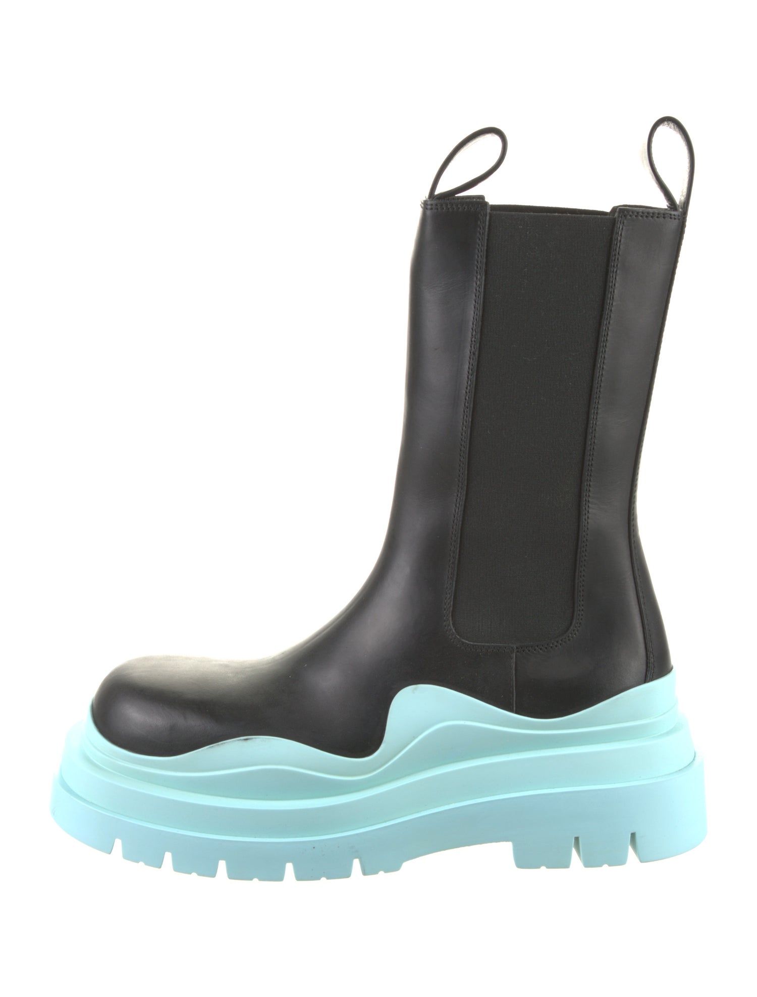 Bottega Veneta Leather Colorblock Pattern Chelsea Boots