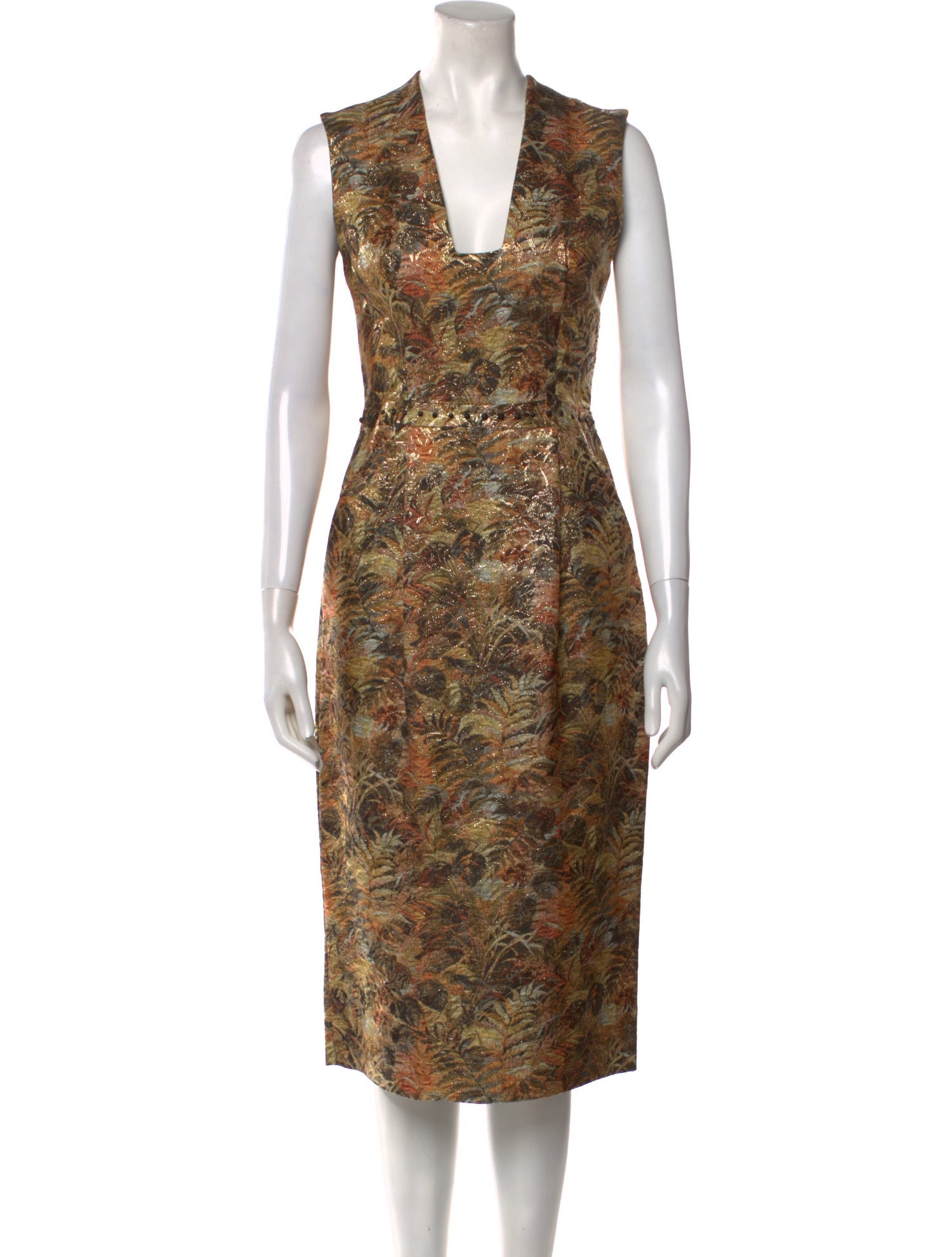 Bottega Veneta Printed Midi Length Dress