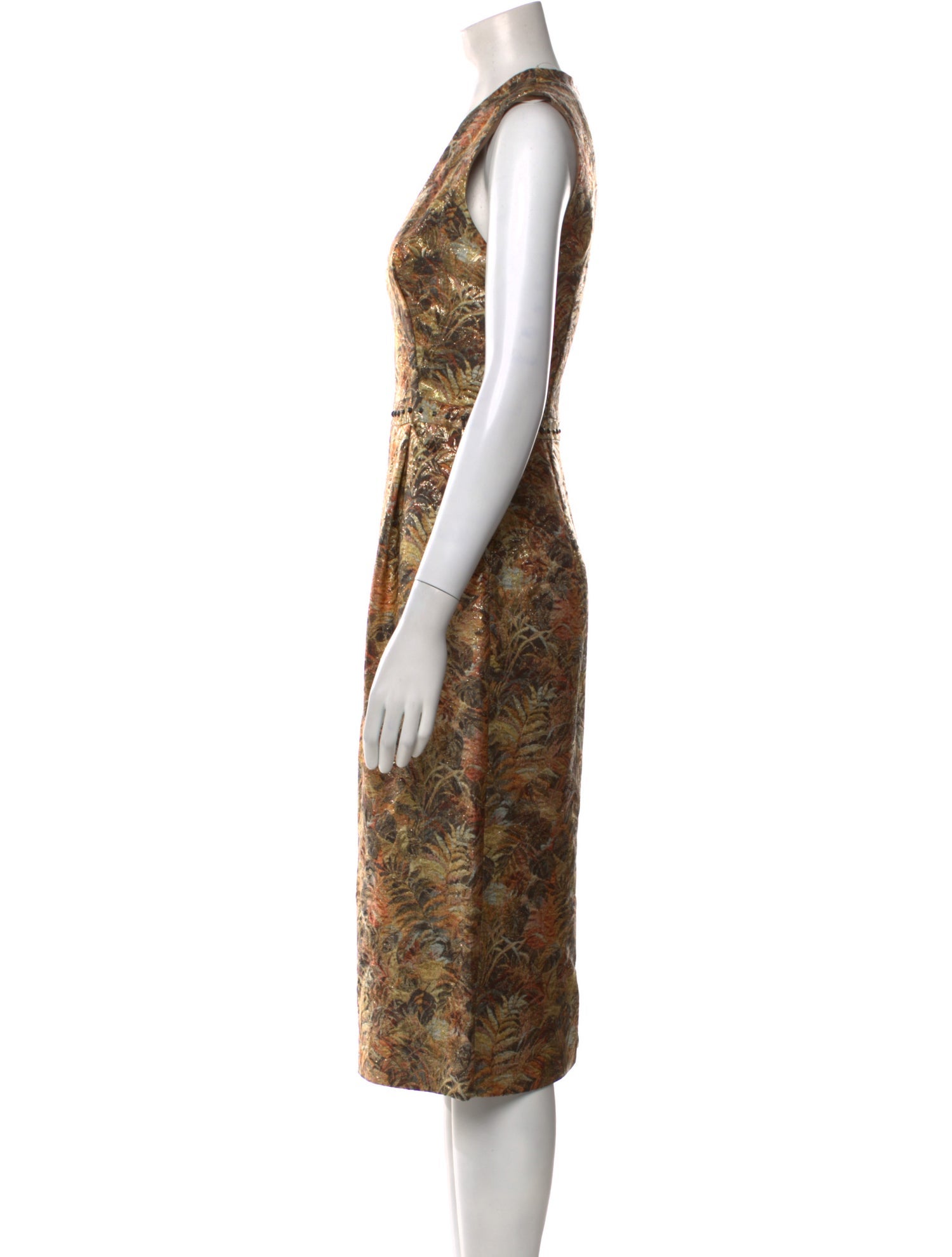 Bottega Veneta Printed Midi Length Dress